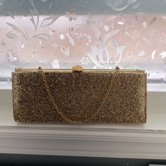 Gold glitter clutch - Picture 1 of 3